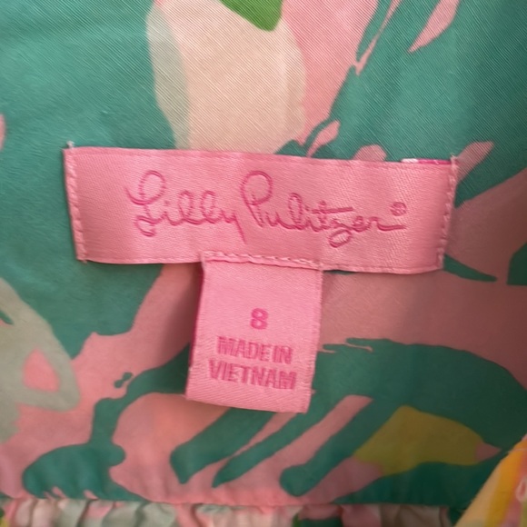 Lily Pulitzer cotton button down with puff sleeves - Picture 8 of 12
